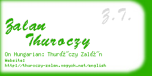 zalan thuroczy business card